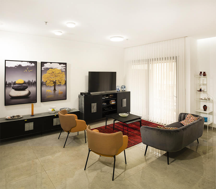צילום סלון בדירת AIRBNB במושבה הגרמנית בירושלים