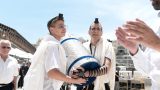 צלם לעלייה לתורה בכותל פרשת במדבר תשעז לחתן הבר מצוה